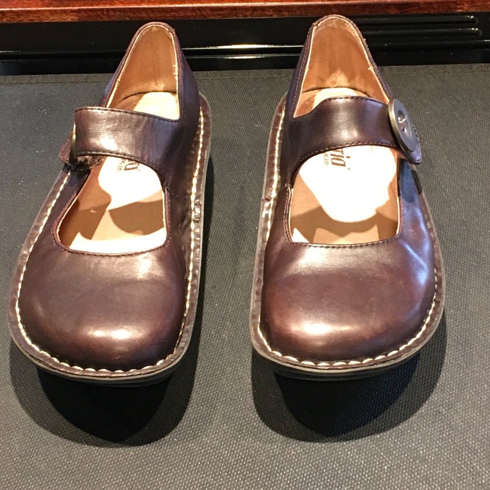 Alegria Dark Brown Leather Shoes